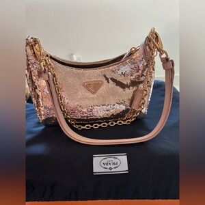Prada Sequin Shoulder Bag